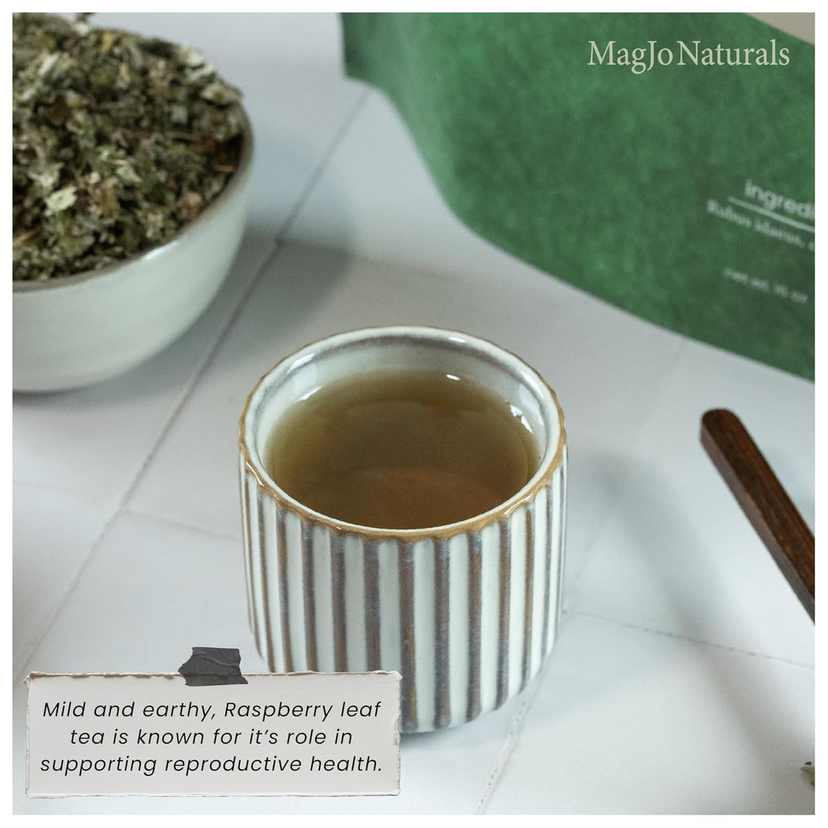 MagJo Naturals, Red Raspberry Leaf (16 Oz) Dried leaves, Wild-Harvest, herbal tea, Cut & Sifted, Packaged in USA, resealable bag