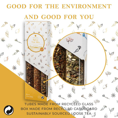 Gourmanity Bedtime Tea Sampler Gift Set, 3 Calming Herbal Blends, 0.74 oz