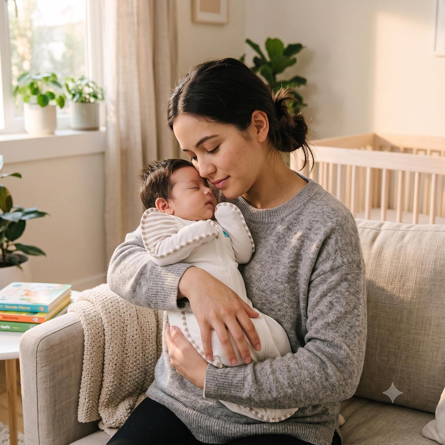 Love to Dream Swaddle UP, Baby Sleep Sack, Self-Soothing Swaddles for Newborns, Get Longer Sleep, Secure Fit Helps Calm Startle Reflex, New Born Essentials for Baby, 1.0 TOG, 13-19 lbs, Deep Olive