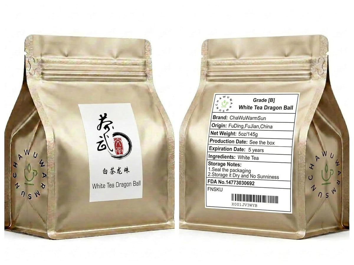 ChaWuWarmSun [B] White Tea Dragon Ball, 5oz/142g Aged FuDing ShouMei