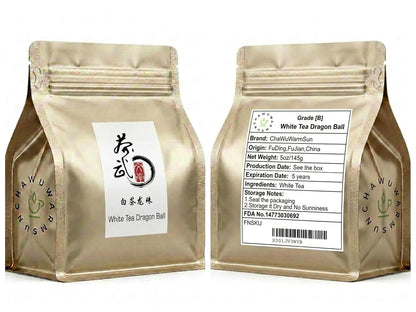 ChaWuWarmSun [B] White Tea Dragon Ball, 5oz/142g Aged FuDing ShouMei
