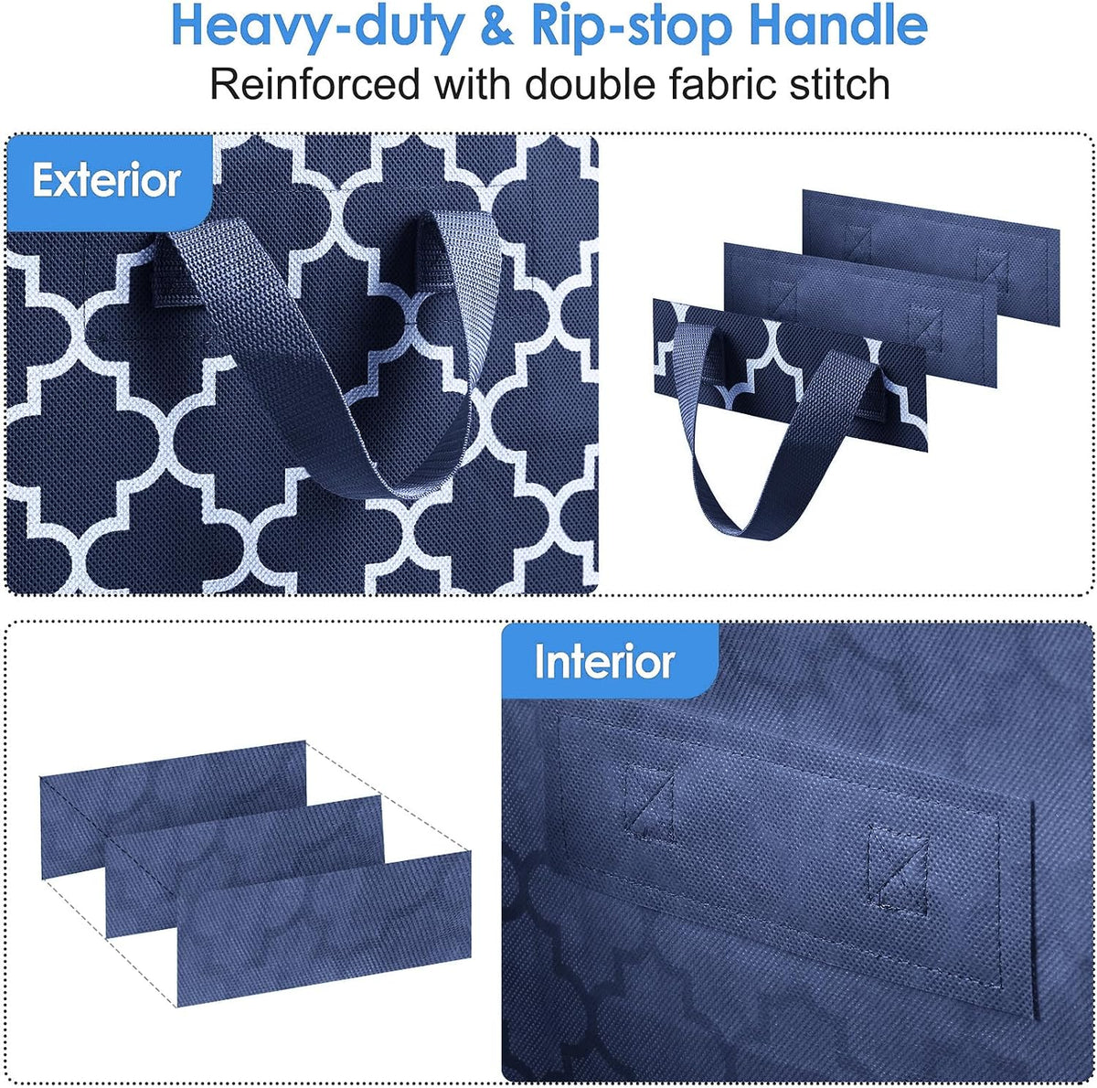 Storage Bags 3 Pack 100L Clothes Organization and Storage Containers