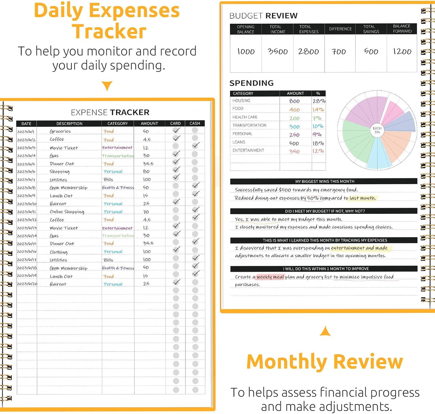 Budget Planner - Monthly Budget Book with Expense Tracker Notebook, Undated Bill Organizer & Finance Planner to Take Control of Your Money, Account Book to Manage Your Finances-Pink