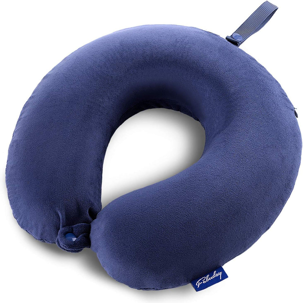 Travel Pillow Memory Foam for Airplanes - Neck Pillow for Traveling, Car, Home, Flight Pillow for Sleeping with Attachable Snap Strap Soft Washable Cover, Provide Head Neck Support Rest, Dark Gray