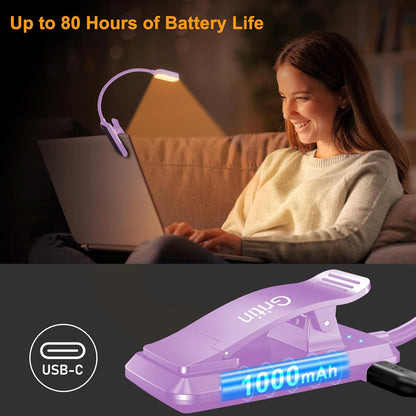 Gritin 16 LED Rechargeable Book Light for Reading in Bed