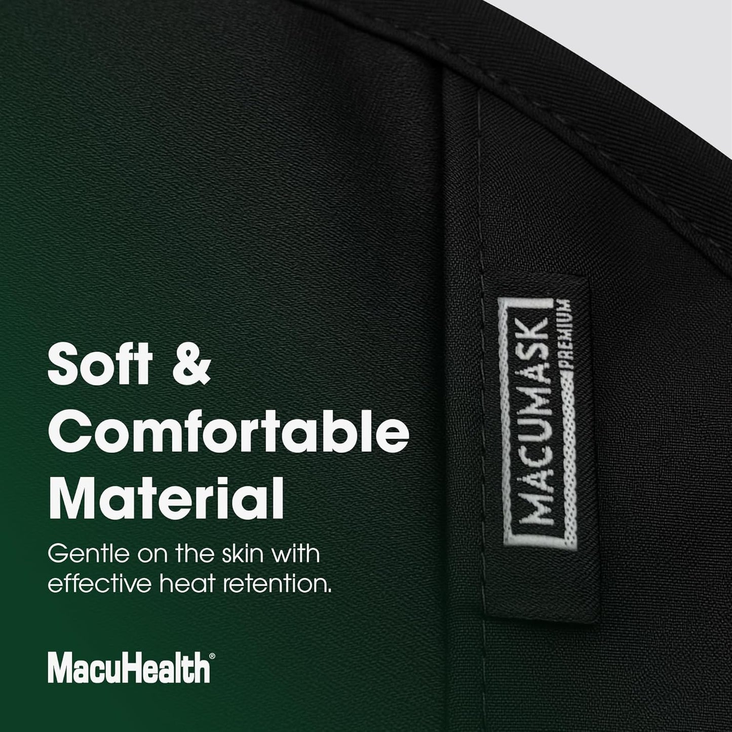 MacuHealth MacuMask - Moist Heat Eye Compress for Dry Eyes, Blepharitis, MGD & Digital Eye Strain, Adjustable Strap, SterilEyes Technology, Microwave & Freezer Safe, Hot or Cold Compress (Premium)