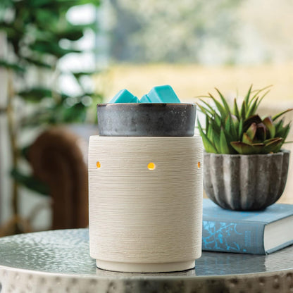 Candle Warmers ETC. Illumination Fragrance Warmer- Light-Up Warmer for Warming Scented Candle Wax Melts and Tarts or to Freshen Room, White Harmony
