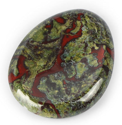 Artistone Moss Agate Crystal Chakra Thumb Worry Stone Teardrop Reiki Healing Stone Pocket Palm Stones for Anxiety Stress Relief Meditation Therapy Geometry Home Decor