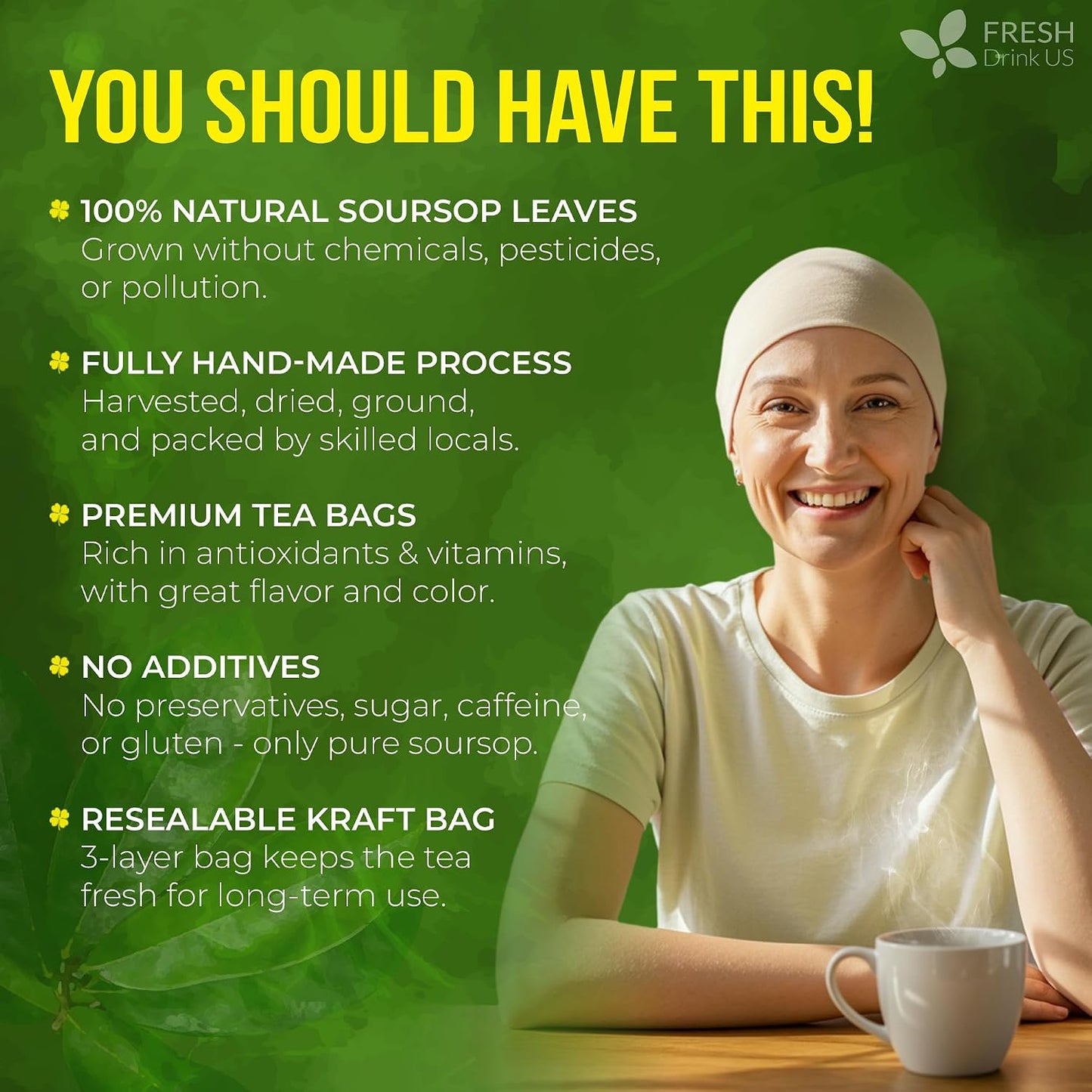 FreshDrinkUS, Premium 150 Lemon Ginger Tea Bags, 100% Natural Ingredients, Hand-made Blend of Lemon and Ginger, Eco-conscious Tea Bags. No Sugar, No Caffeine, Vegan. - Colors B