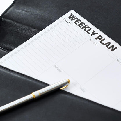 Weekly Planner Pad, A4 Size (11.7" x 8.3") Tear Off Undated Desk Notepad, Premium Thick Paper With Cardboard Back Support, Weekly Planner Notepad, Work and Schedule Organizer, Weekly To Do List.