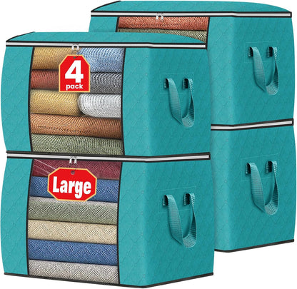 Fab totes Storage Bags for Clothes Blanket Storage Bins with Lids