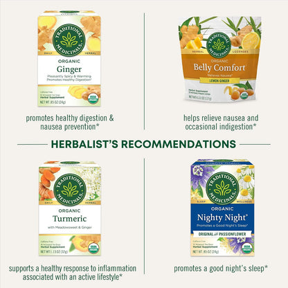 Traditional Medicinals Tea, Organic Peppermint, Soothes Your Belly, Refreshing & Minty, 96 Tea Bags (6 Pack)