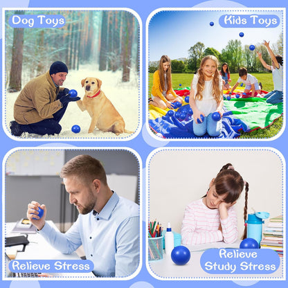 12 Pcs Blue Foam Stress Ball Squeeze Stress Relief Balls for Kids and Adults Hand Exercise Sensory Relief Toys for Anxiety ADHD Autism （Blue）