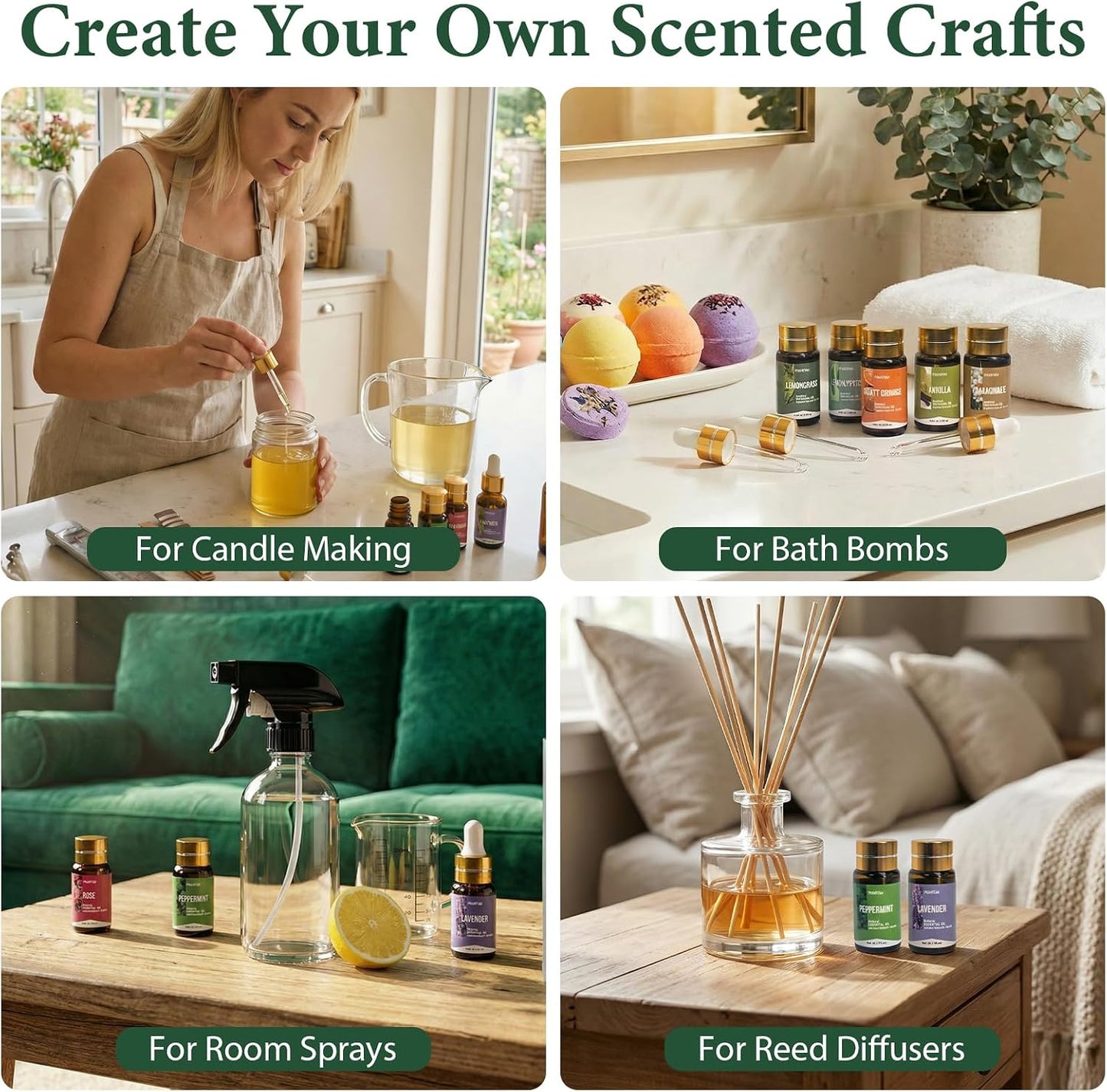 FUHITIM Essential Oil Set, Premium Essential Oils Gift Set for Diffuser, DIY Candle and Soap Making, 42x5 ML (0.17oz)
