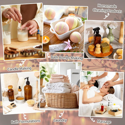 Essential Oil Set, 32 Pcs Fragrance Aromatherapy Oils for Skin, Diffusers, Home Care, Humidifier Laundry, Candle Making - Tea Tree, Sandalwood, Lavender, Vanilla, Eucalyptus and More(5mL)