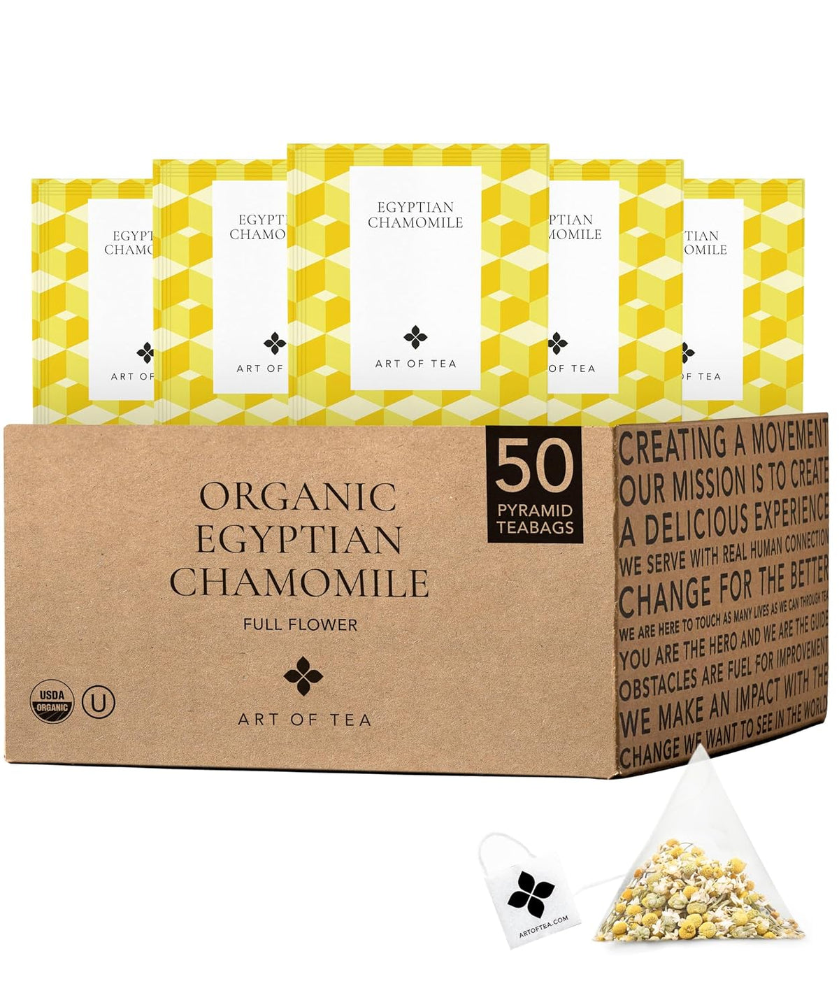 Art of Tea Organic French Lemon Ginger 1.5oz Loose Leaf Tea Tin, Caffeine Free Herbal Tea, Organic Rooibos & Lemongrass Ginger Tea, Premium Loose Leaf Herbal Tea for Relaxation & Digestion