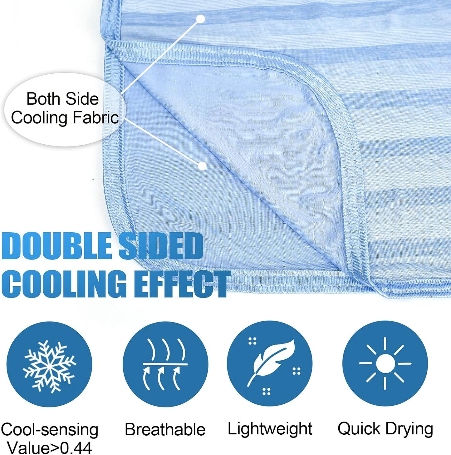 Ailemei Direct Cooling Throw Blanket for Hot Sleepers,Double Sided Cold Effect, Lightweight Breathable Summer Bed Blanket for Couch, Transfer Heat to Keep Body Cool Night Sweats,50"x70"