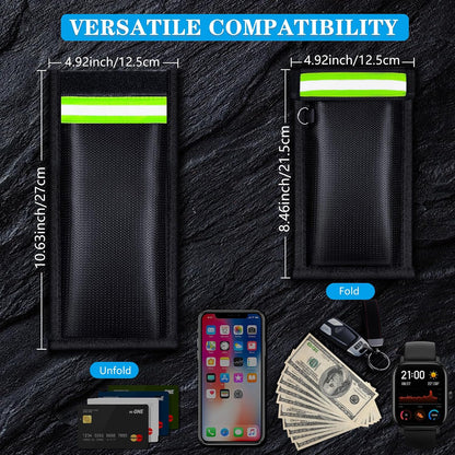 2 Pack Military Grade Faraday Bags for Phones