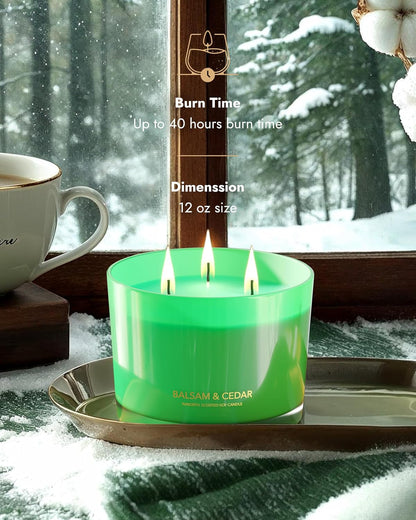 96NORTH Luxury Vanilla Soy Candles | Large 3 Wick Jar Candle | Up to 50 Hours Burning Time | 100% Natural Soy Wax | Relaxing Aromatherapy Aesthetic Candle | Housewarming Gift for Men and Women