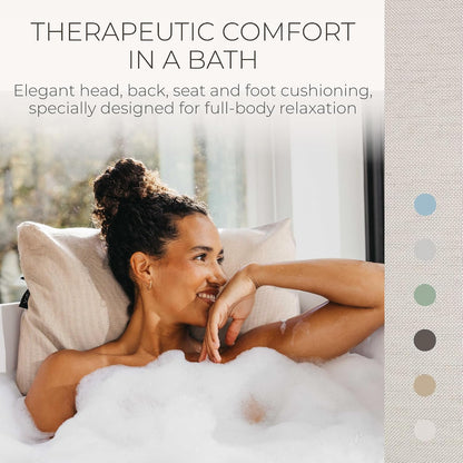BADESOFA® Luxury Bath Pillow M in Ivory, Quick-Drying Bath Back Pillow