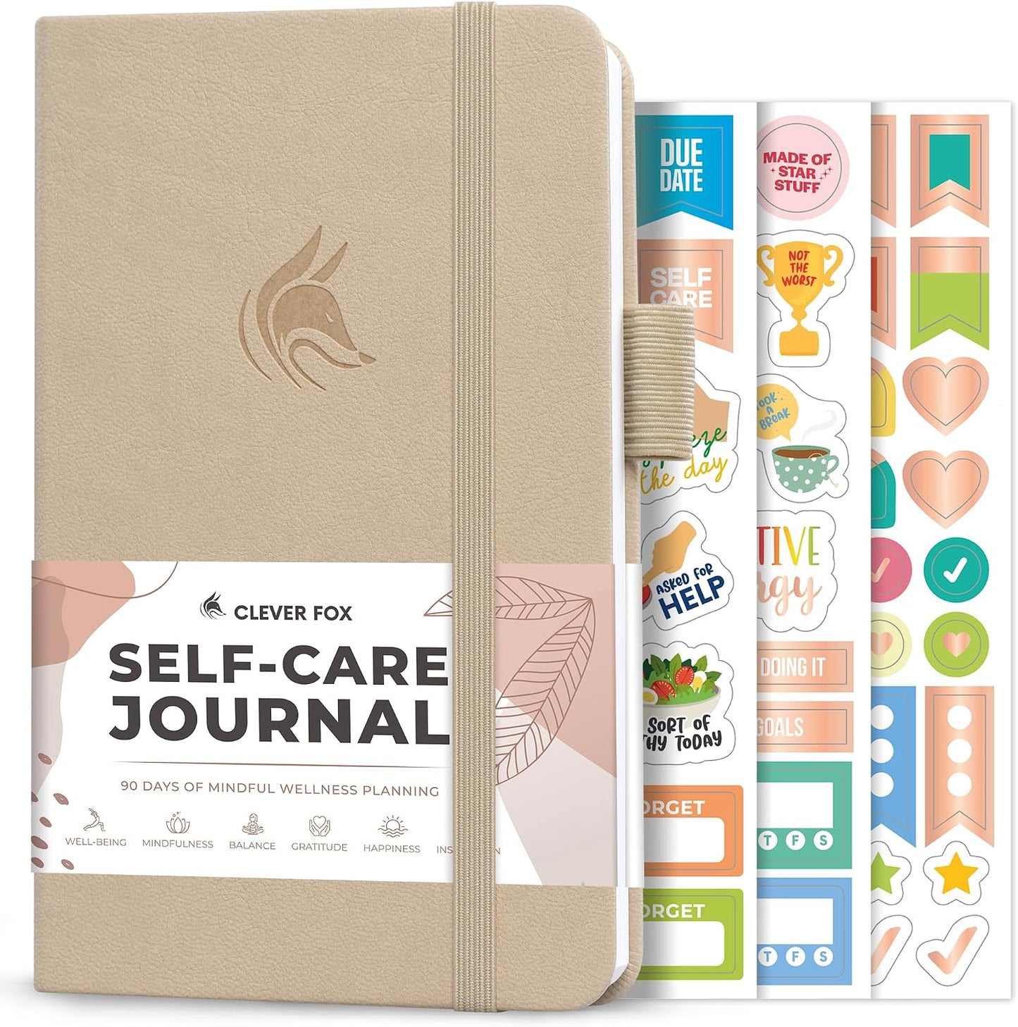 Clever Fox Self-Care Journal – Daily Reflection Notebook – Mental Health & Personal Development Planner, Meditation & Mood Log, A5 (Aquamarine)