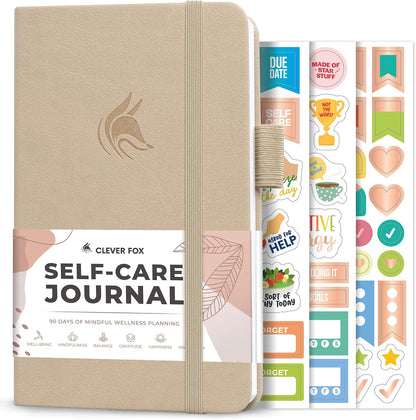 Clever Fox Self-Care Journal – Daily Reflection Notebook – Mental Health & Personal Development Planner, Meditation & Mood Log, A5 (Aquamarine)