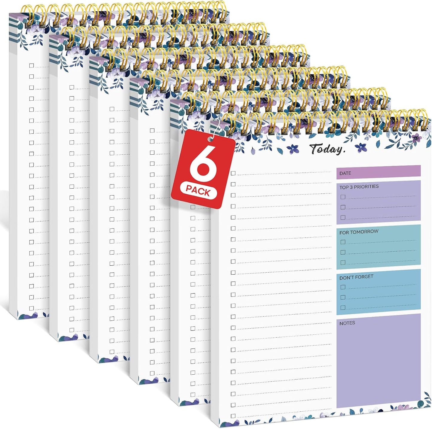 Taja To Do List Notepad - To Do List Notebook for Work with 52 Sheets, 9.8" x 6.5", Undated Daily Planner Perfect for Daily Tasks and Goal Setting, Notepad Suitable for Office, Home & School - Violet Dream
