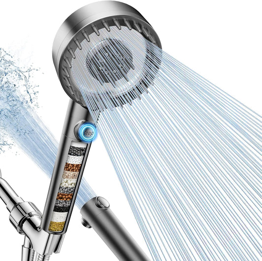 Filtered Shower Head with Handheld, High Pressure Showerhead with Filters