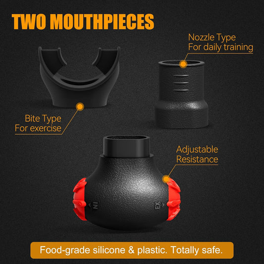 Sonmol Lung Trainer with 2 Mouthpieces, 6 Levels – Ideal for Sports