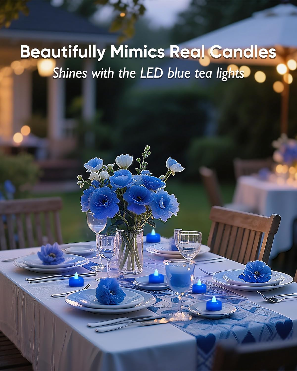 Amagic 12/24/50/100/150Pack Flameless LED Tea Lights Candles Battery Operated, Electric Fake Tealight Candles for Votive, Halloween, Christmas, Home Decor, Wedding, Table Decor (12Pack)