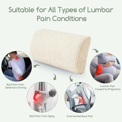 HIGOGOGO Lumbar Support Pillow for Recliner Chair/Accent Chair/Couch, Memory Foam Back Support Cushion for Elderly, Recliner Cushions for Back Rest, Pain Relief, Reading, Washable Cover, Dark Grey