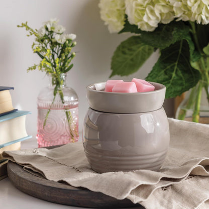 Candle Warmers ETC. Illumination Fragrance Warmer- Light-Up Warmer for Warming Scented Candle Wax Melts and Tarts or to Freshen Room, White Harmony