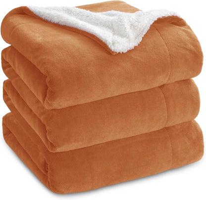 Bedsure GentleSoft Sherpa Fleece Throw Blanket for Couch, Non-Heated, Thick & Warm Cozy Blanket for Winter, Soft Fuzzy Plush Throw Gifts for Women and Men, Grey, 50x60 Inches