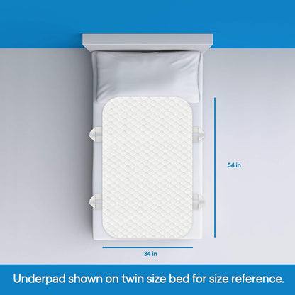 RMS Ultra Soft 4-Layer Washable and Reusable Incontinence Bed Pad - Waterproof Bed Pads, 34"X36"