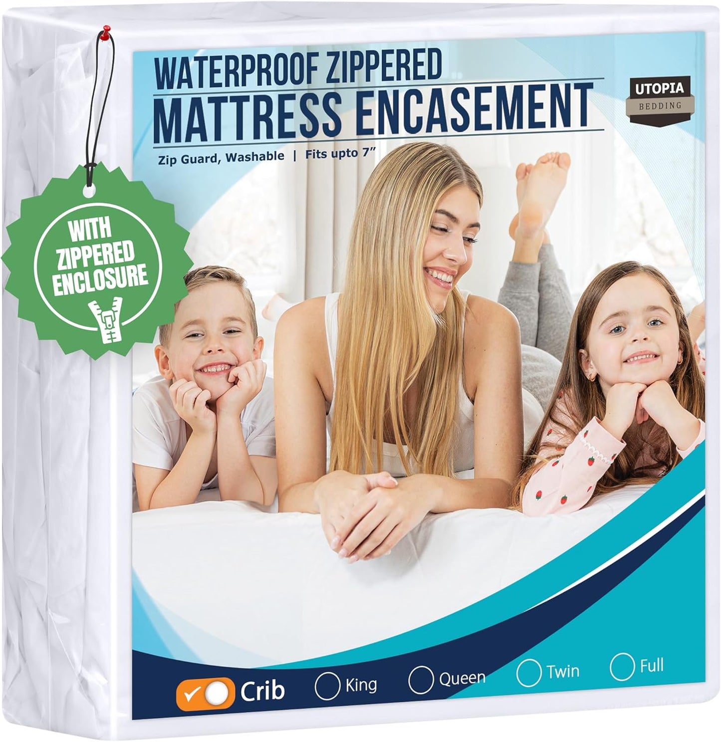 Utopia Bedding Mattress Protector Zippered Twin XL Size, 100% Waterproof Bed Bug and Dust Mite Proof Mattress Encasement, Absorbent 6 Sided Mattress Cover
