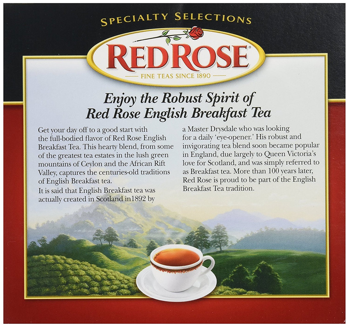 Red Rose English Breakfast Tea, 40 ct