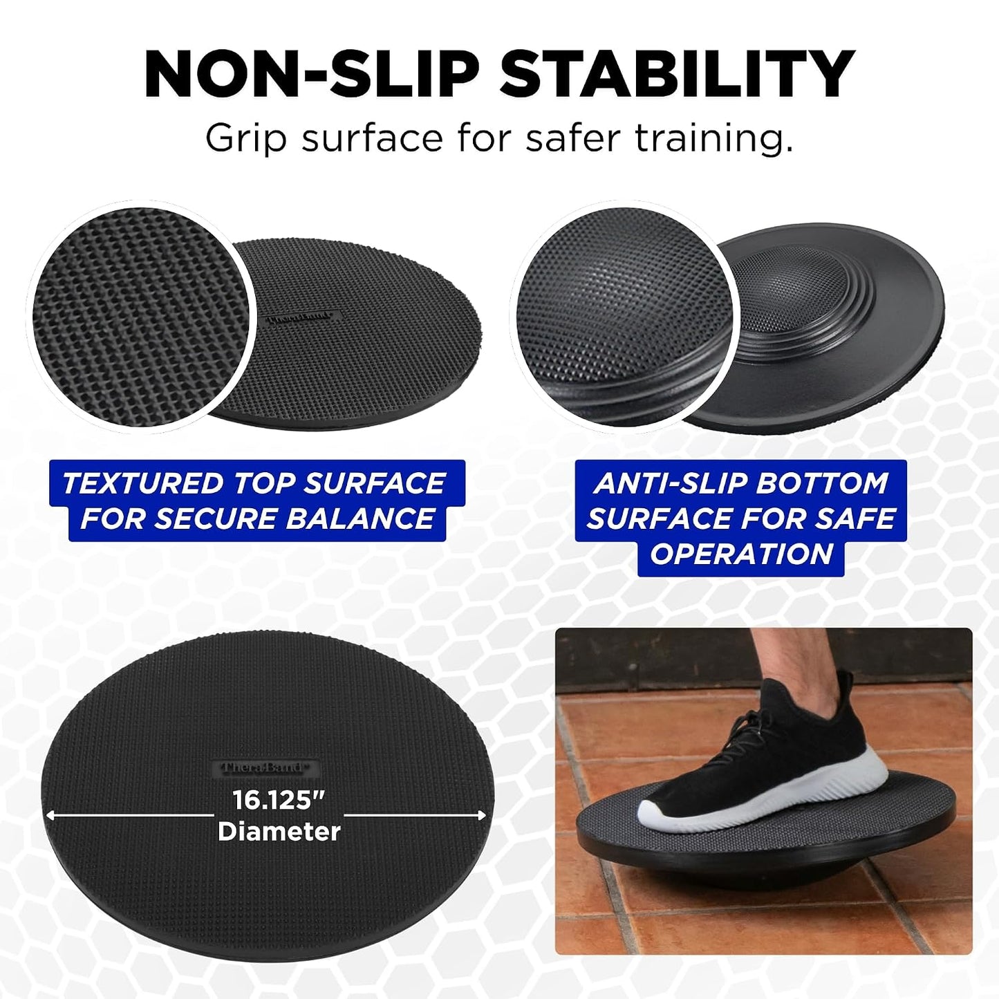 Theraband 23300 Rocker Balance Board for Rehab, Improved Posture, Balance and Stability Training