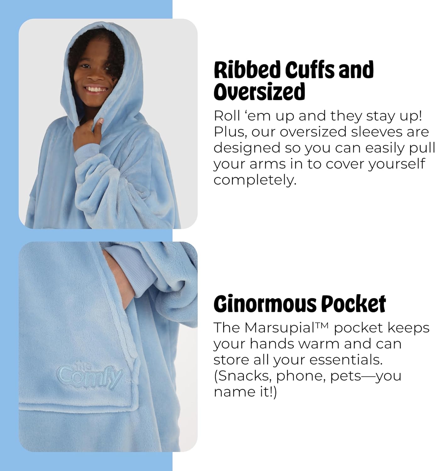 THE COMFY Dream | From Shark Tank | Patented | No Sherpa | Light Wearable Blanket Hoodie | Gift for Women & Men | One Size