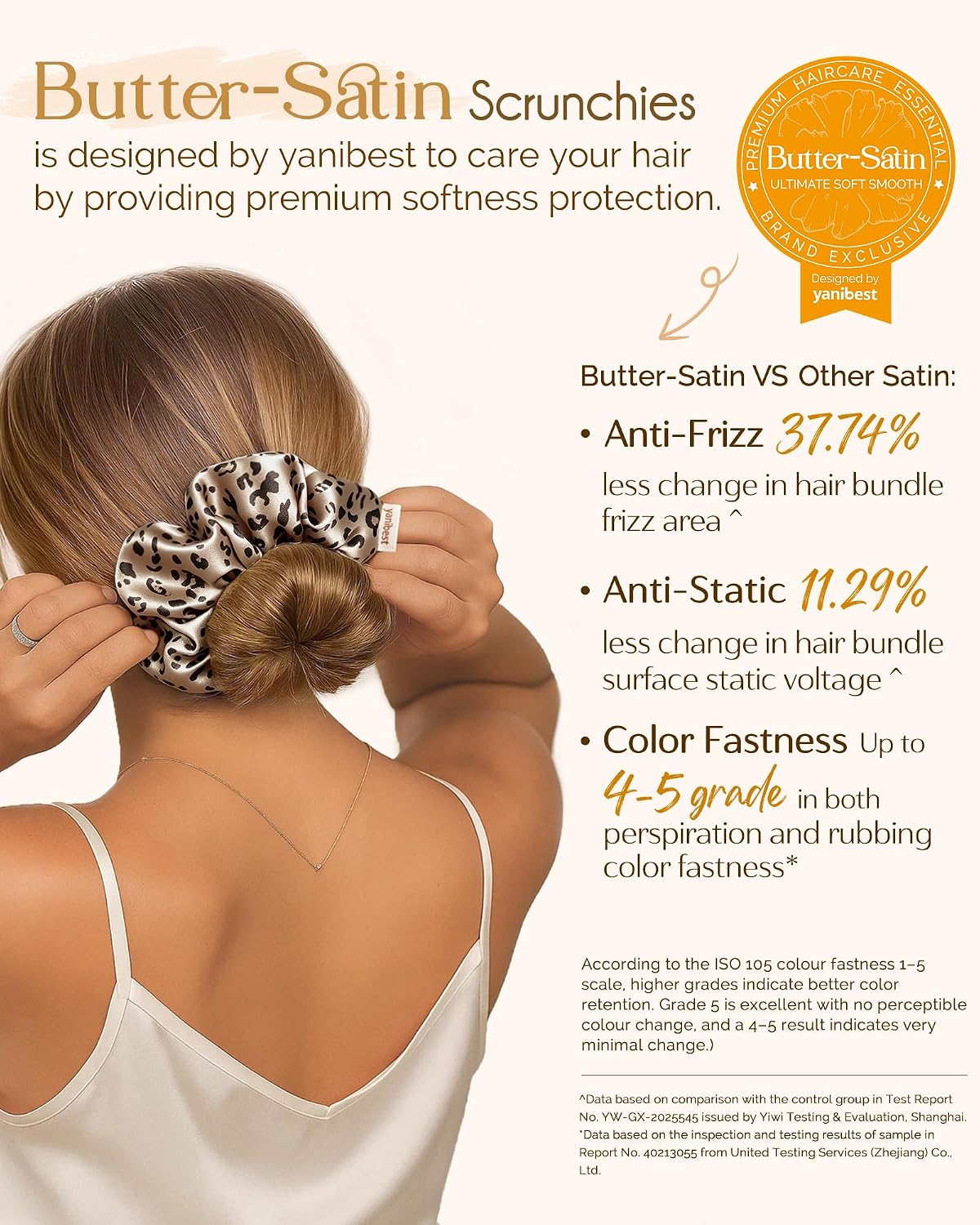 Yanibest 8 Pcs Satin Scrunchies - Silk Scrunchies Ponytail Holders, Soft Satin Hair Ties No Damage, Hair Accessories for Women