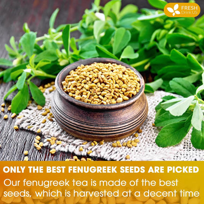 FreshDrinkUS, Premium Fenugreek Tea Bag, 120 Count, Pure, Caffeine Free