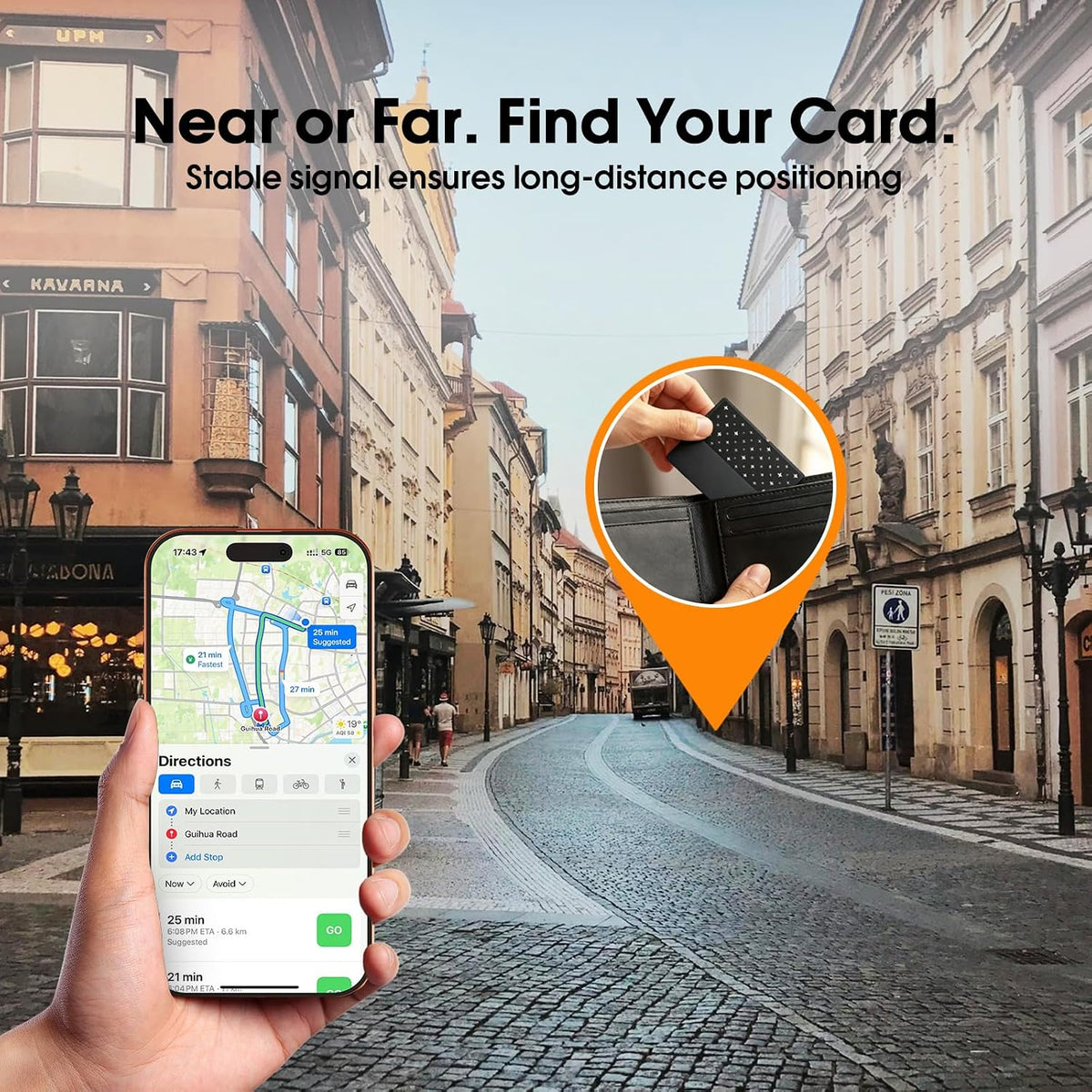 2026[Apple MFi Certified] Bluetooth Tracker Smart Card for Apple Find My iPhone Ultra-Thin Wallet GPS Tracker, 5-10 Years Battery, IP68 Waterproof Item Finder for Wallet, Bag, Luggage