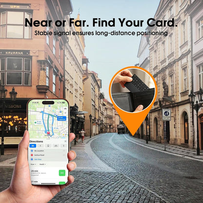 2026[Apple MFi Certified] Bluetooth Tracker Smart Card for Apple Find My iPhone Ultra-Thin Wallet GPS Tracker, 5-10 Years Battery, IP68 Waterproof Item Finder for Wallet, Bag, Luggage