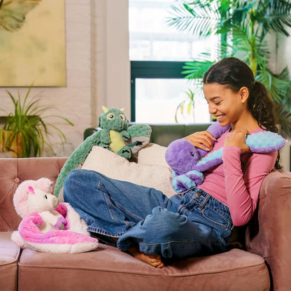 HUGIMALS Hugarounds Sidney the Sea Turtle 2.5 lb Microwaveable & Freezable Weighted Plush Neck & Shoulder Wrap | Soothing, Comforting Hugs for Self-Care & Relaxation | Unscented for Ages 2+