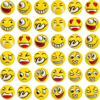LOVESTOWN 24PCS Stress Balls Bulk for Party Favors, 2.5 Inch Squishy Toys