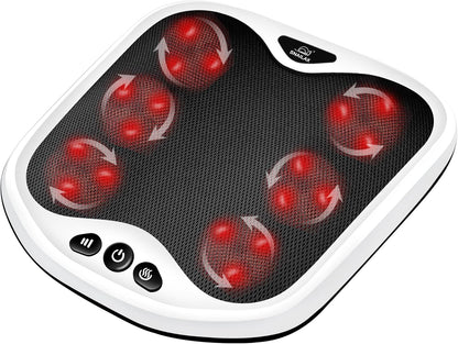 Snailax 2-in-1 Shiatsu Foot and Back Massager with Heat - Kneading Foot Warmer, Electric Feet Massage, Massagers for Back,Leg, Fathers Day Gift for Dad Men Women