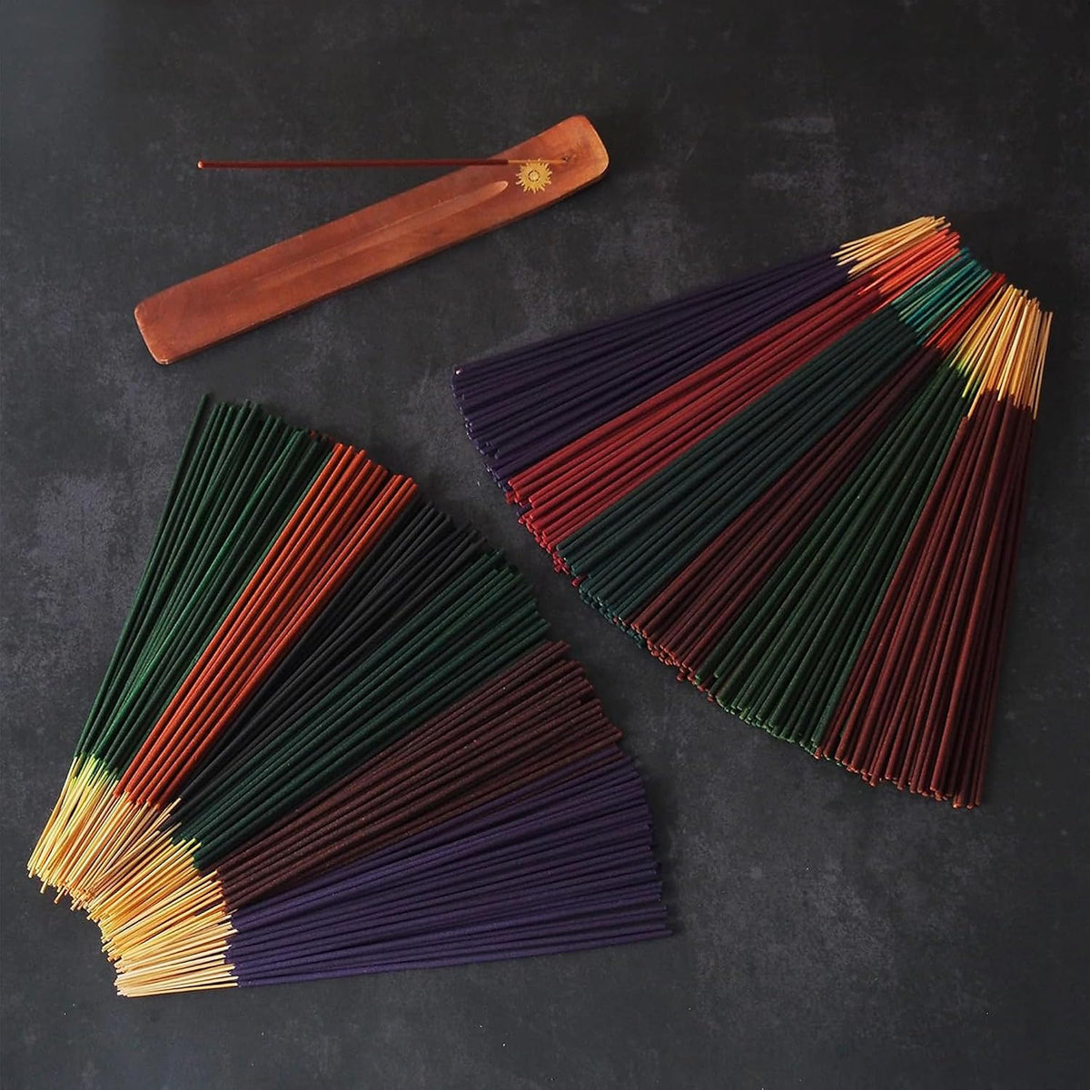 Hosley 320 Assorted Incense Sticks with Holder Eucalyptus, Fresh Bamboo, Lavender, Myrrh, Lavender Chamomile, Vanilla, Citrus, Dragon Blood Idea for Home, Wedding, Spa, Meditation & Aromatherapy