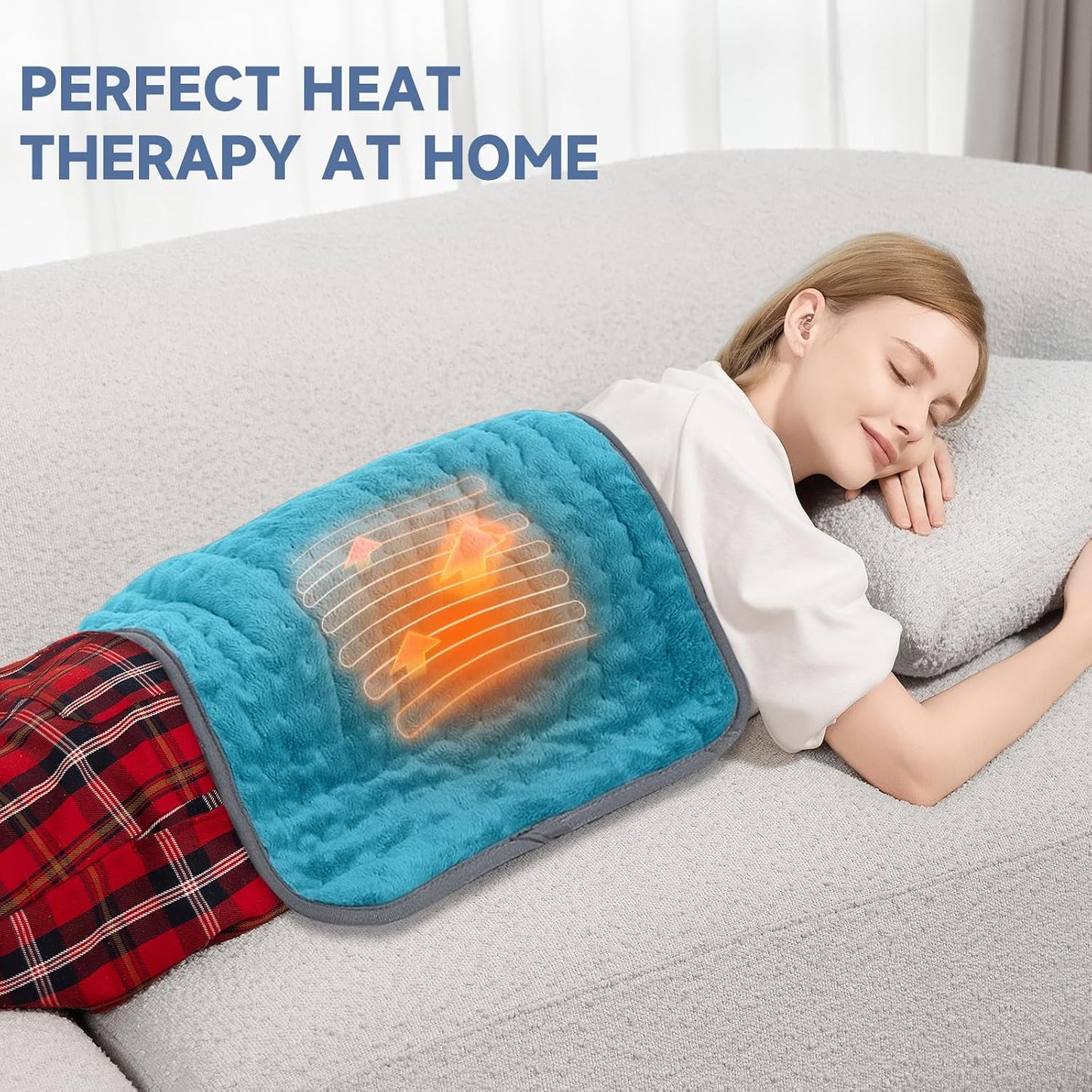 Heating Pad for Back, Neck, and Shoulder Pain Relief, Electric Heat Pad with 6 Heat Levels, Moist Heat Option, Auto Shut-Off, Birthday Christmas Gifts for Women Men Mom Dad Grandma, Gifts for her