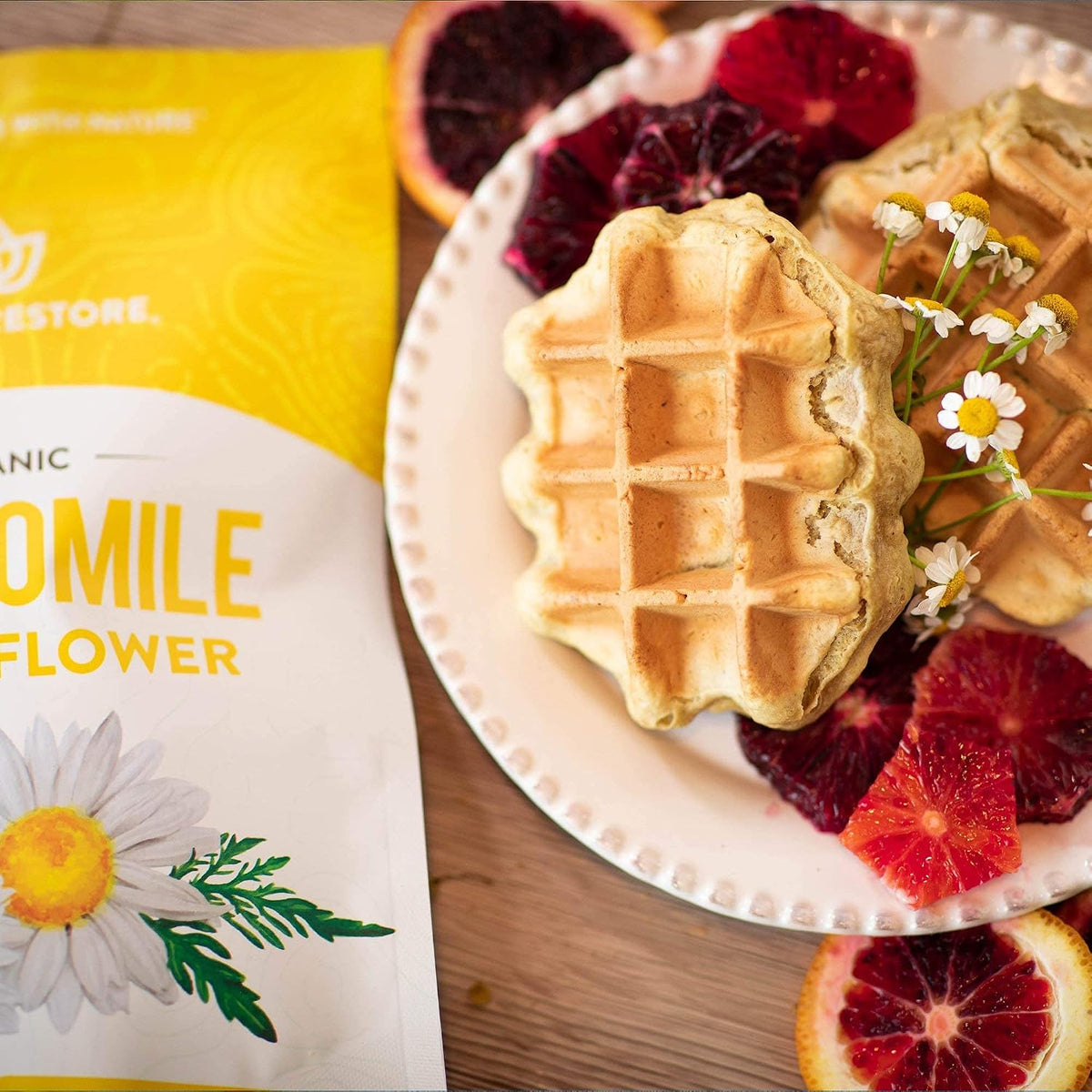 Organic Chamomile Whole Flower, Loose Leaf, Tea Leaves, 4oz (Packaging may vary)