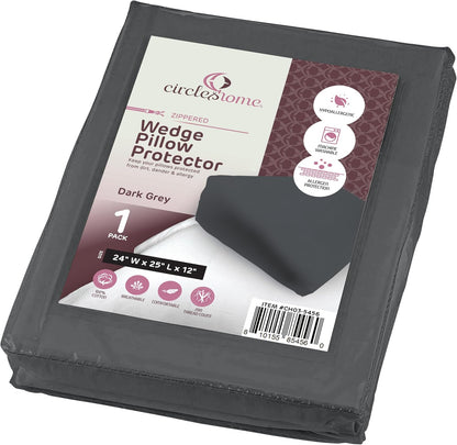 CirclesHome Pillow Protectors 4 Pack Standard Zippered - 100% Cotton Breathable Pillowcases - Protects Pillows from Dirt, Dust and Debri (Standard - Set of 4 - 20x26)