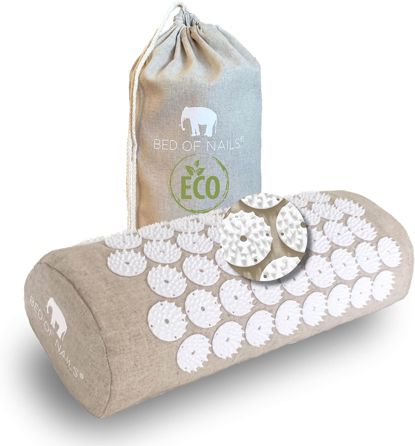 Bed of Nails ECO Set – Original Bon Acupressure Design with 10962 Precision Nails, Mat: 28.5 x 16.5 x 1", Pillow: 14.5 x 6 x 4"
